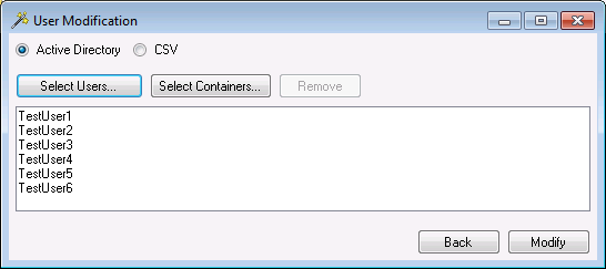 Active Directory Bulk Modify